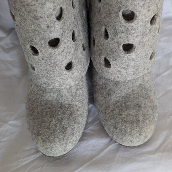 LAHTISET Handmade 100% Wool Winter Ankle Boots from Finland Women's Size 6.5 - Picture 6 of 6